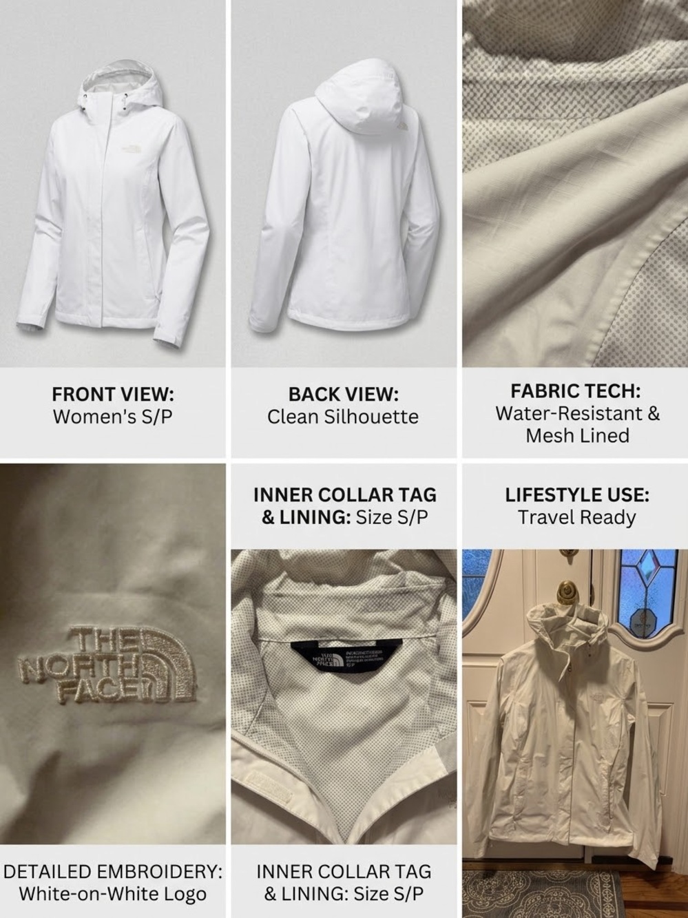 The North Face Women's White Water-Resistant Hooded Utility Jacket